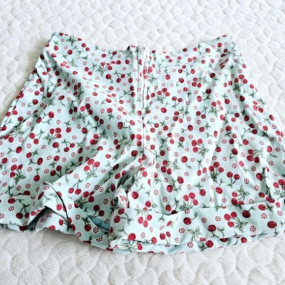 Bettie Page Queen of Pinups cherry blue shorts 8 1950s Y2k - Picture 2 of 8